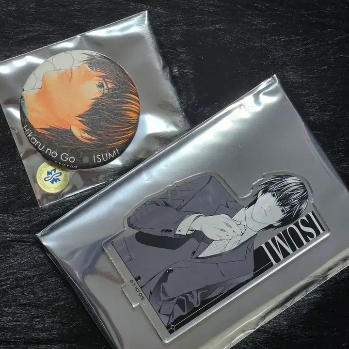 [BUNJANG] Hikaru no Go Original Art Izumi Acrylic Stand + Badge Bundle Set / 고스트바둑왕 히카루의 바둑 원화 쿠지 이즈미 아크릴 스탠드 + 뱃지 일괄