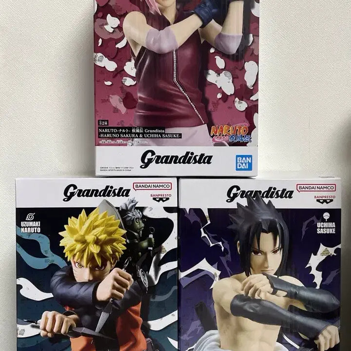 [BUNJANG] Naruto Sasuke Sakura Grandista Bundle Set Figures (Sealed) / 일괄 나루토 사스케 사쿠라 그란디스타 피규어 미개봉