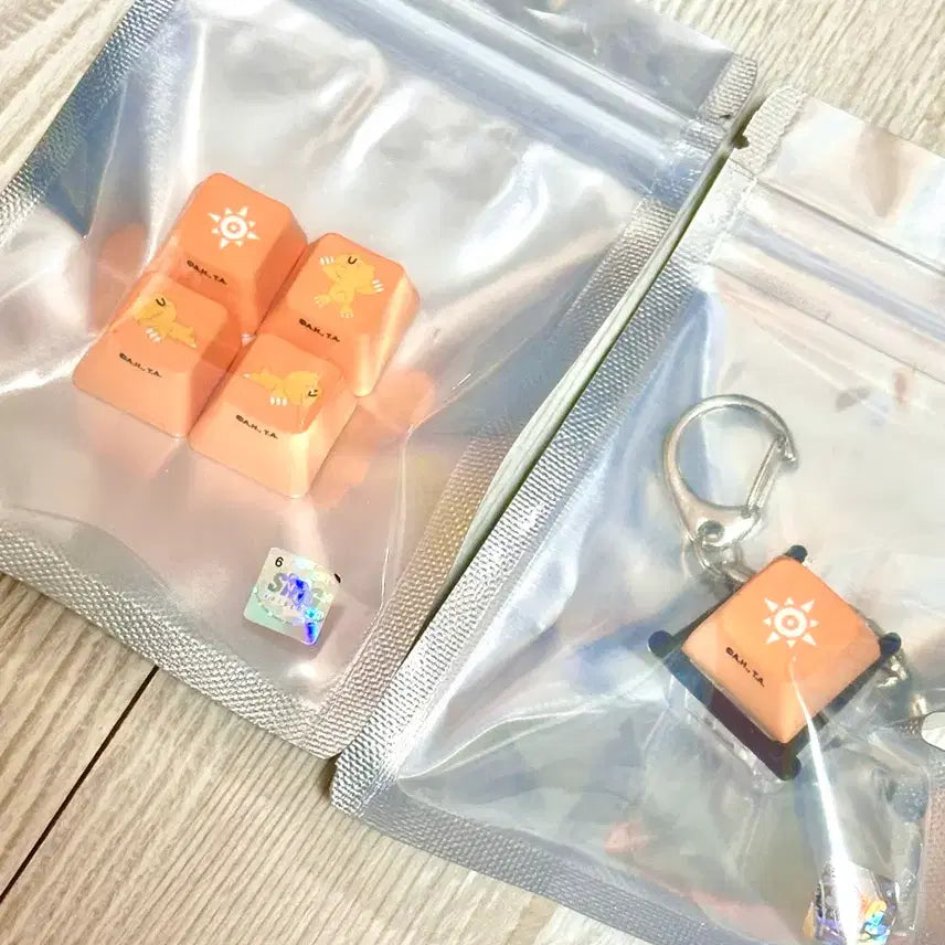 [BUNJANG] Odd Studio Digimon Agumon Container Keycap Keyring Bundle Set / 오드스튜디오 디지몬 키캡 키링 용기 아구몬 세트 일괄