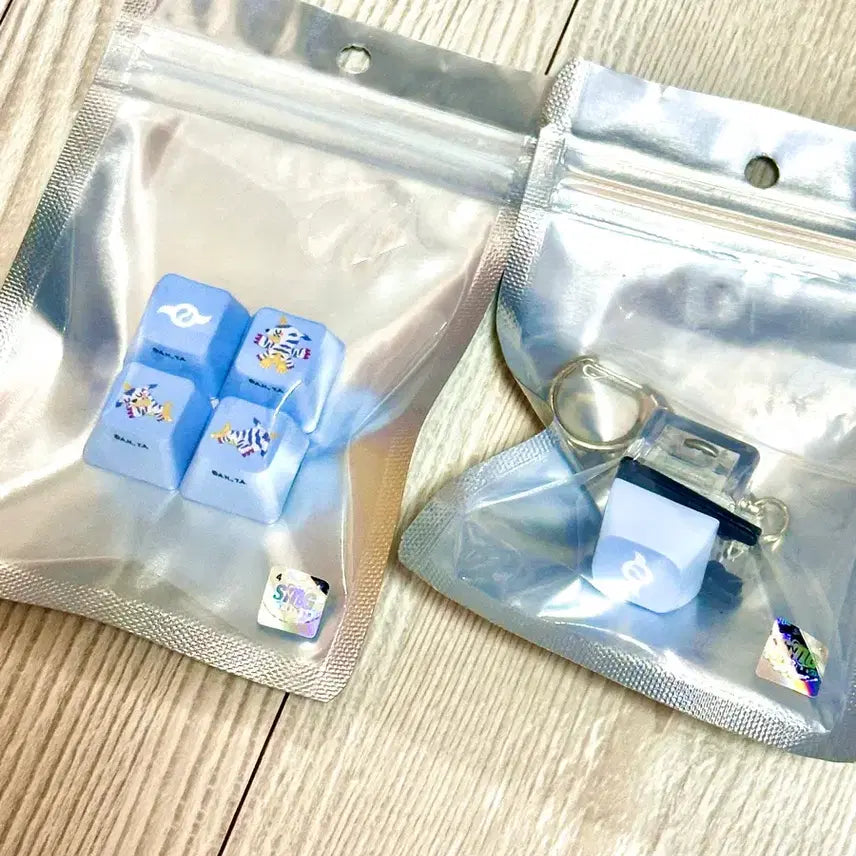 [BUNJANG] Odd Studio Digimon Agumon &amp; Gabumon Keycap Keyring Bundle Set / 오드스튜디오 디지몬 키캡 키링 우정 파피몬 세트 일괄