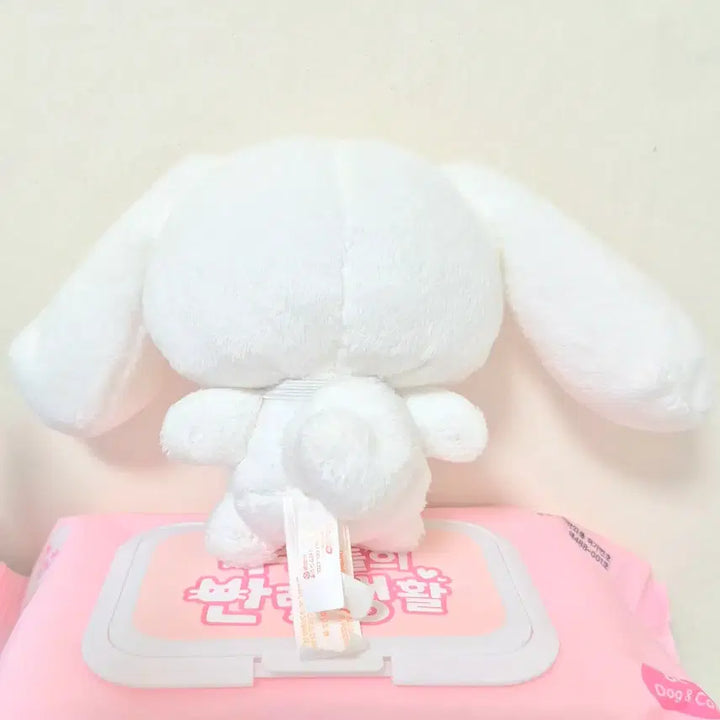 [BUNJANG] Sanrio Cinnamoroll Strawberry Bib Mascot Plush Doll / 고전 빈티지 딸기 턱받이 시나모롤 마스코트 인형