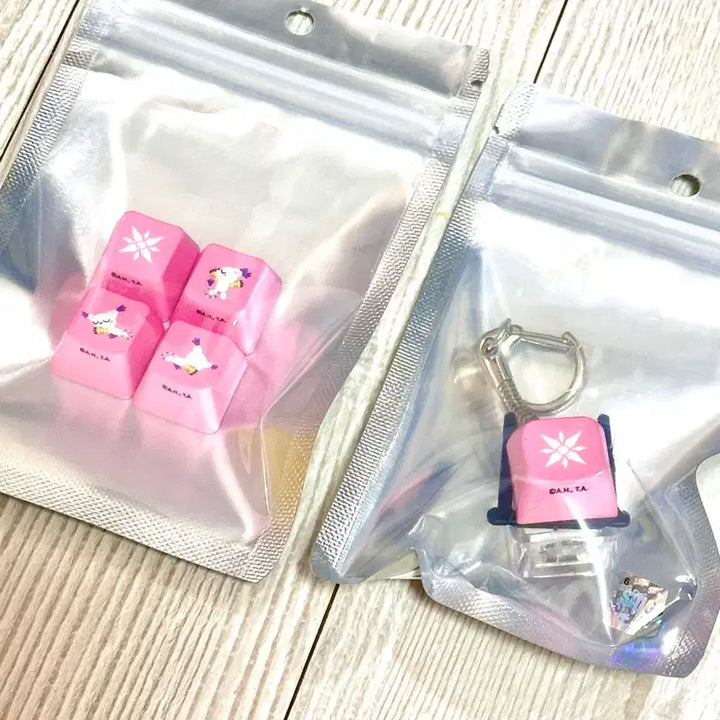 [BUNJANG] Odd Studio Digimon Keycap Keyring Set (Gatomon) / 오드스튜디오 디지몬 키캡 키링 빛 가트몬 세트 일괄