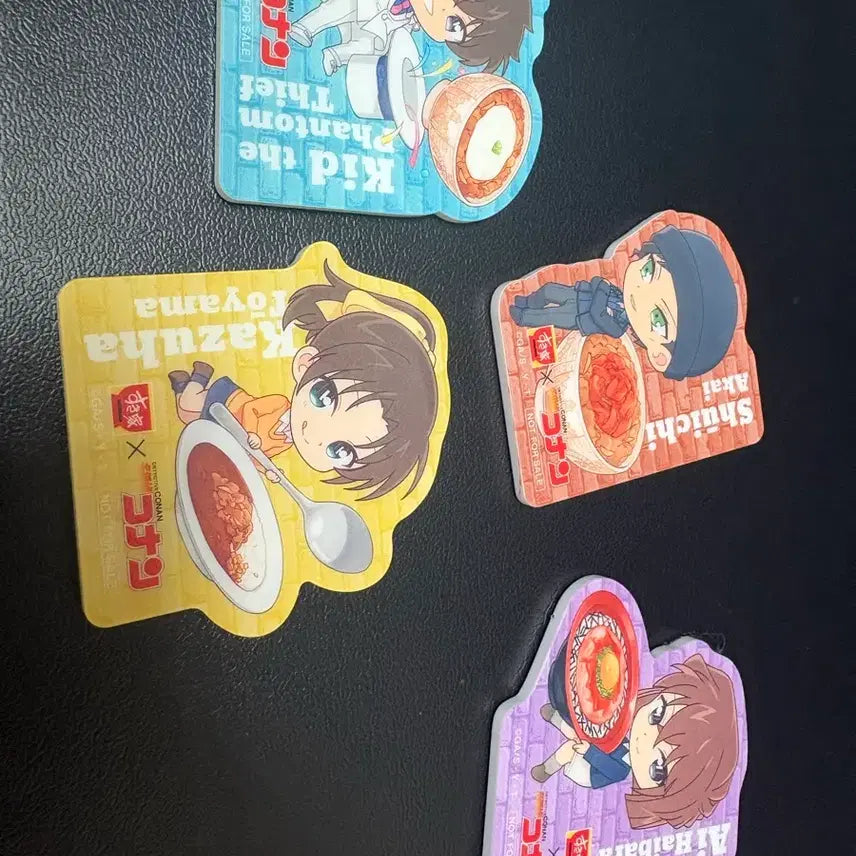 [BUNJANG] Detective Conan Skya Magnet Set (4 Types) - Kaito Kid, Haibara, Akai, Kazuha / 명탐정코난 스키야 마그넷 4종 일괄 괴도키드 하이바라 아카이 카즈하