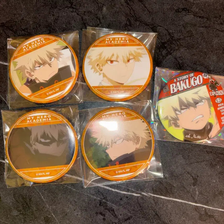 [BUNJANG] My Hero Academia Katsuki Bakugo Tin Badge Bundle Set / 히로아카 바쿠고 캔뱃지 일괄