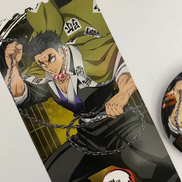 [BUNJANG] Demon Slayer: Kimetsu no Yaiba Mugen Train Popup Store Gyomei Can Badge, Exclusive, Keychain, Acrylic Stand Set / 귀멸의 칼날 무한성 팝업 교메이 캔뱃지 특전 키링 아크릴 세트 판매
