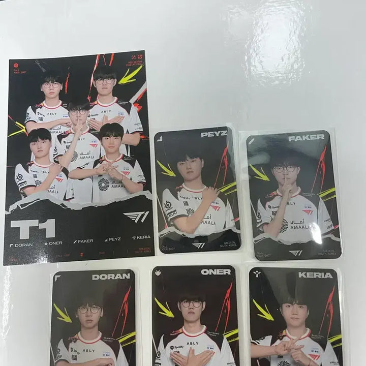 [BUNJANG] MSI Player Photocard Bundle (Doran, Keria, Oner, Faker, Peyz) / Msi 선수 포토카드 도란 케리아 오너 페이커 페이즈카드 일괄