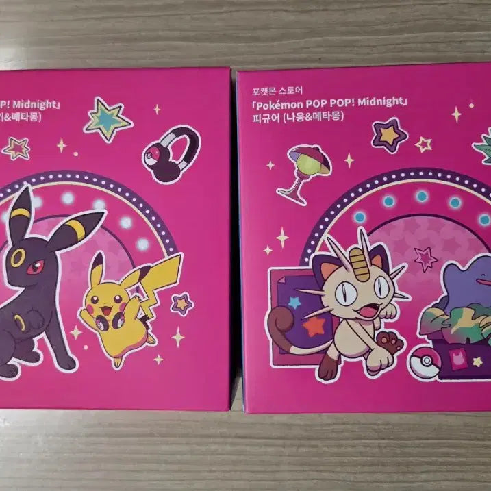 [BUNJANG] Pokemon Ditto Midnight Figure Set (Meowth, Umbreon) with Custom Acrylic Case / 포켓몬 메타몽 팝업미드나잇 피규어 블래키 + 나옹 + 아크릴케이스