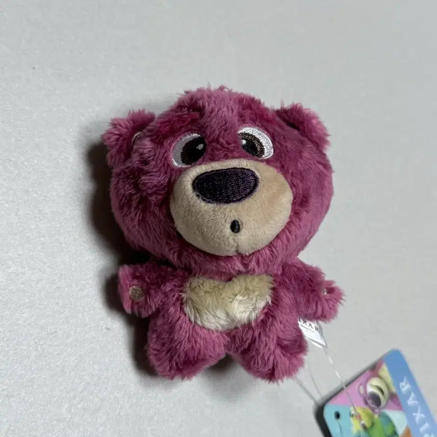 [BUNJANG] Disney Pixar Toy Story Lotso Fluffy Keychain Plush Doll / 디즈니 플러피 키링 인형