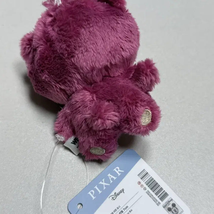 [BUNJANG] Disney Pixar Toy Story Lotso Fluffy Keychain Plush Doll / 디즈니 플러피 키링 인형