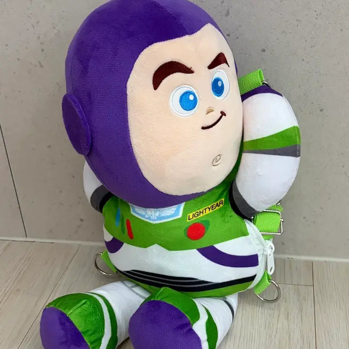 [BUNJANG] Disney Pixar Toy Story Buzz Lightyear Plush Backpack Bag / 토이 스토리 버즈라이트이어 봉제 인형 가방 정품