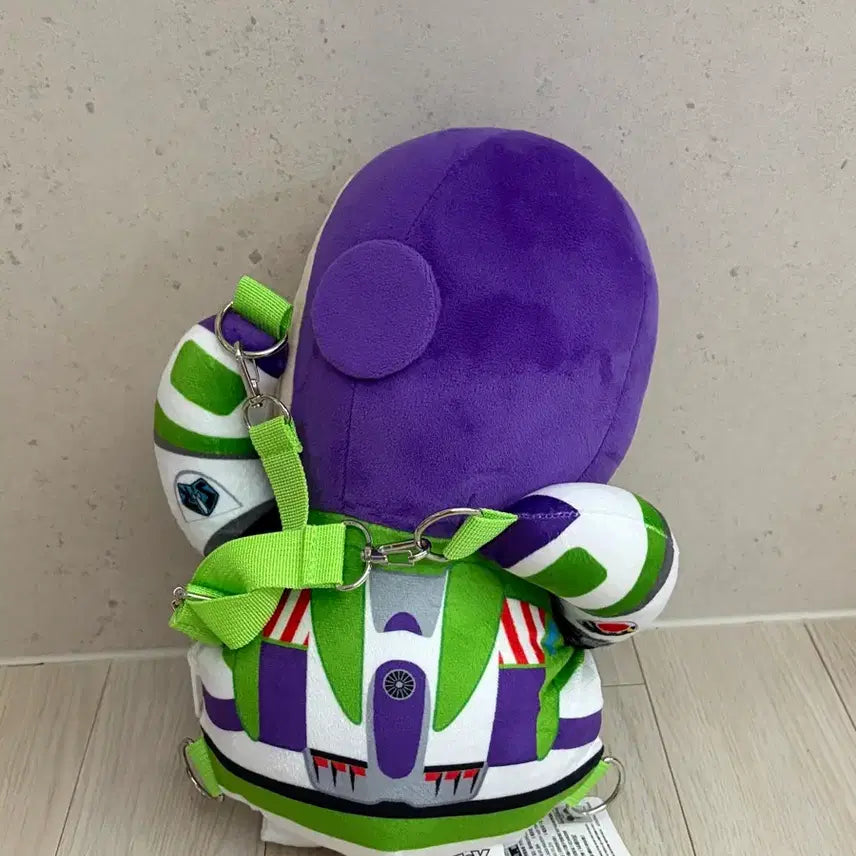 [BUNJANG] Disney Pixar Toy Story Buzz Lightyear Plush Backpack Bag / 토이 스토리 버즈라이트이어 봉제 인형 가방 정품