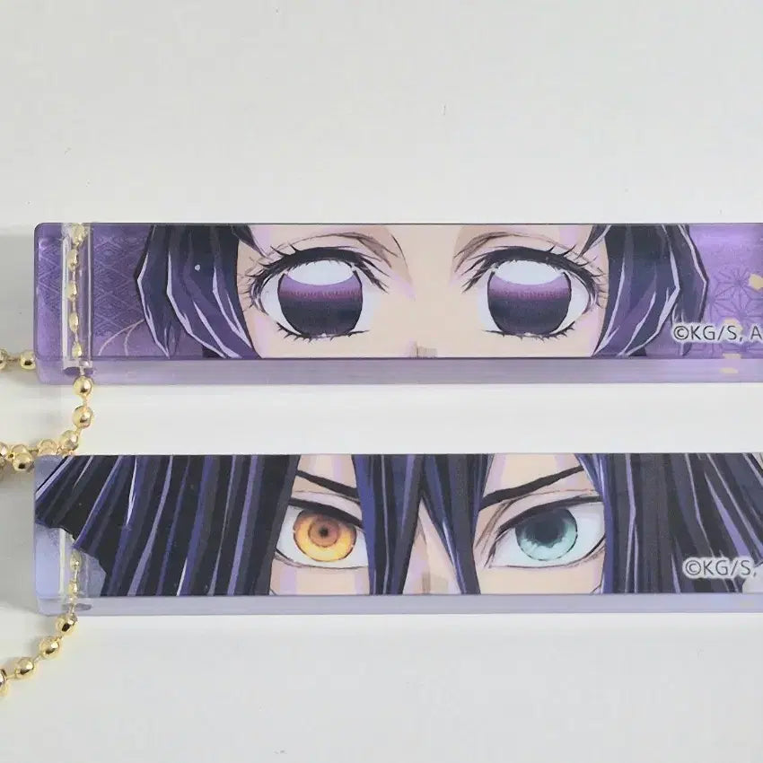 [BUNJANG] Demon Slayer Shinobu Iguro Obanai Eye Acrylic Keychain Bundle Set / 귀멸의 칼날 주 전시회 시노부 이구로 오바나이 눈 아크릴 키링 일괄