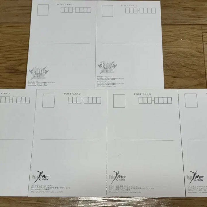 [BUNJANG] Fate/stay night Cafe, Fate/Zero Cafe Saber Postcard Set (6 pcs) / 페이트 스테이 나이트 카페, 제로 카페 세이버 엽서 6매