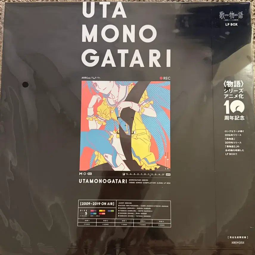 [BUNJANG] Bakemonogatari Araragi Senjogahara Nadeko LP Vinyl Record / 우타 바케모노가타리 엘피 LP판 아라라기 센죠가하라 나데코 모노가타리