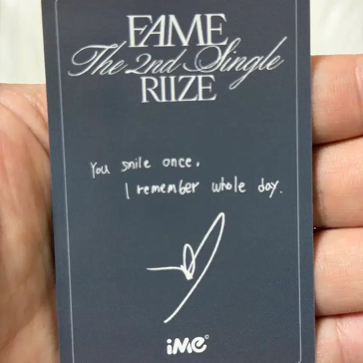 [BUNJANG] RIIZE Fame Singapore IME POB Sungchan Photocard / 라이즈 Fame 싱가포르 IME 특전 포카 양도 성찬