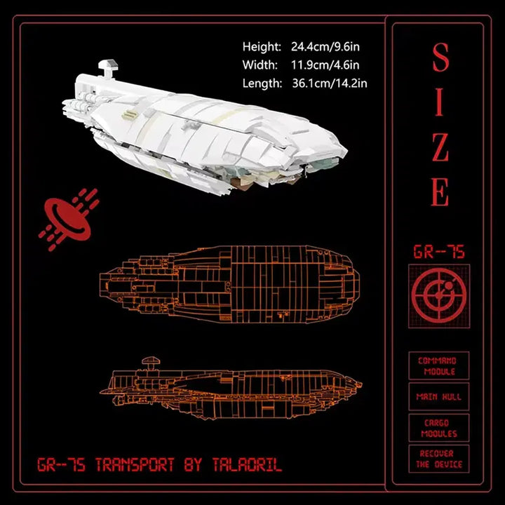 [BUNJANG] Building Blocks Star Wars Rebel GR-75 884-Piece Compatible Lego / 빌딩블럭 스타워즈 레벨 GR-75 884피스 BuildMOC  호환레고