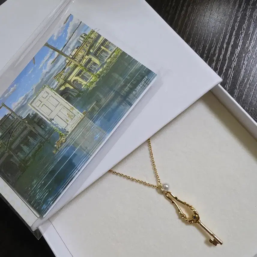 [BUNJANG] Suzume no Tojimari Funding Blue Diamond Necklace / 스즈메의 문단속 펀딩 블루다이아 목걸이
