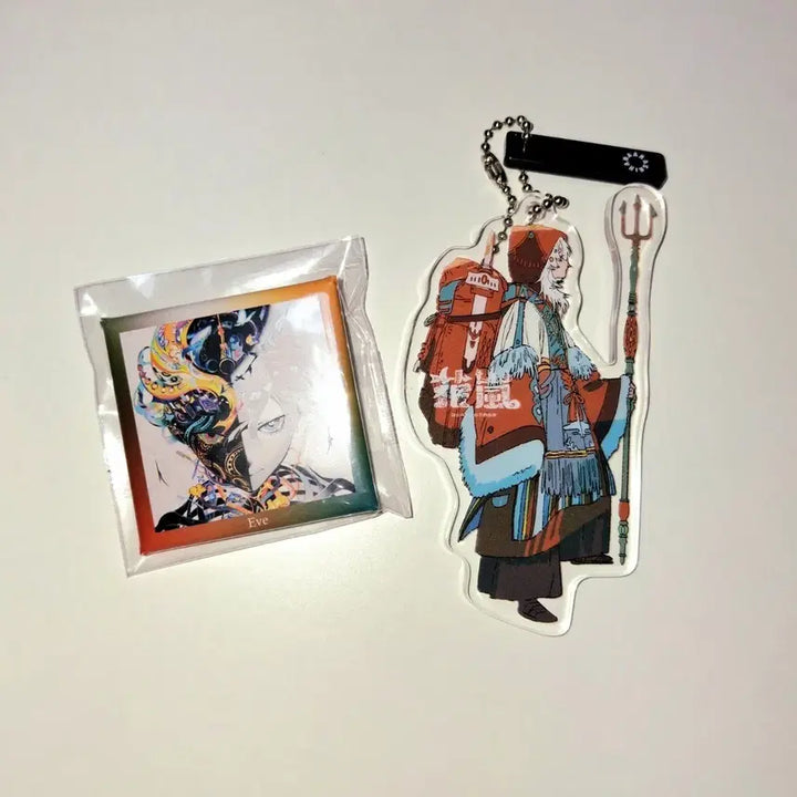 [BUNJANG] Eve Utaite ZINGAI Hanarashi Acrylic Keyring &amp; Badge Bundle / 우타이테 Eve 이브 굿즈 아크릴 키링 뱃지 하나아라시