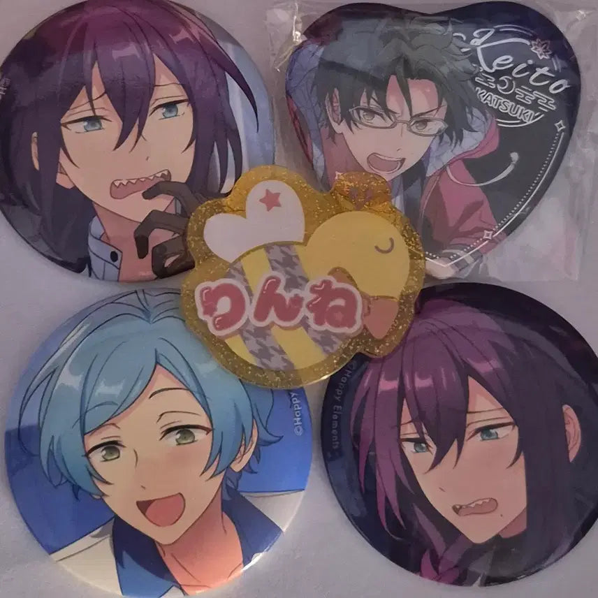[BUNJANG] Ensemble Stars! Ritsu Sakuma, Nagisa Cohen, Tomoya Hijiri, Kanata Aoba, Keito Hasumi Character Badges Bundle Set / 앙스타 린네 마요이 카나타 케이토 뱃지 일괄 판매