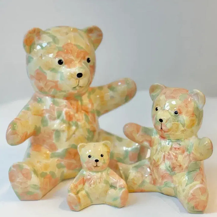 [BUNJANG] Vintage Park Rose Teddy Bear Family Porcelain Figurines / 영국 빈티지 파크로즈 테디베어 포세린 피겨린