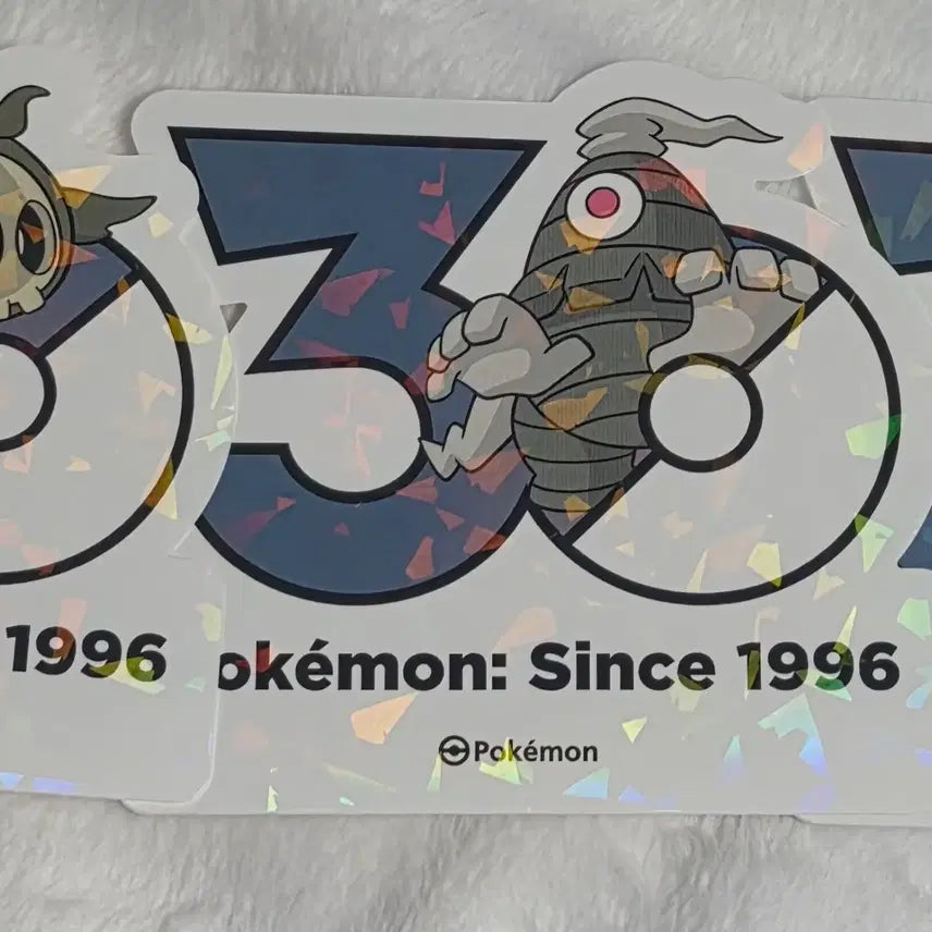 [BUNJANG] Pokemon 30th Anniversary Logo Sticker Set / 포켓몬 30주년 기념 로고 스티커 해골몽, 미라몽, 야느와르몽 판매합니다