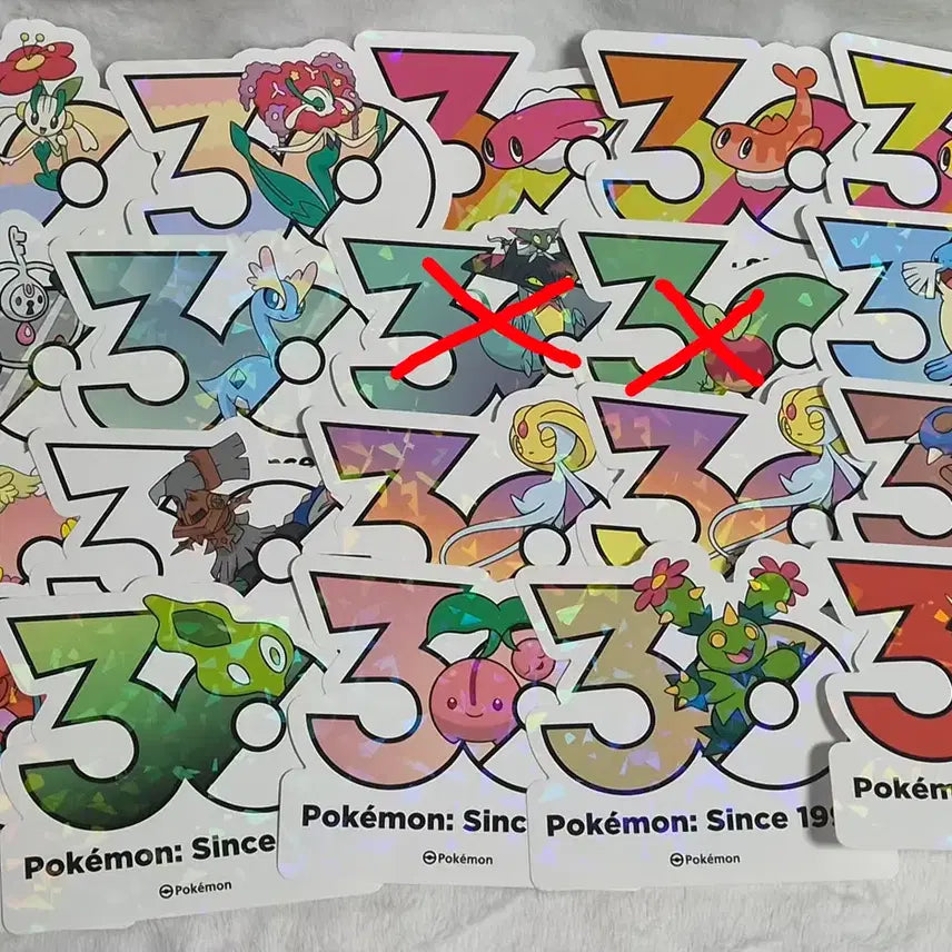 [BUNJANG] Pokemon 30th Anniversary Logo Stickers / 포켓몬 30주년 기념 로고 스티커 여러개 판매합니다!