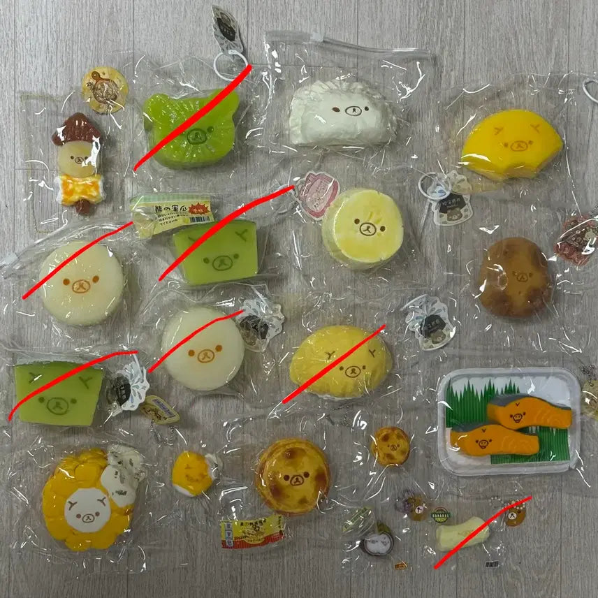 [BUNJANG] Rilakkuma Squishy - Melon, Fish Cake, Dumpling, Potato, Banana, Kiwi / 리락쿠마 말랑이 쿠마 무 멜론 오뎅 어묵 만두 감자 바나나 키위