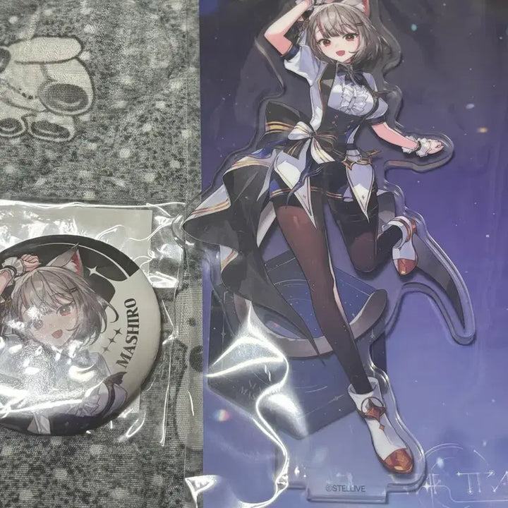 [BUNJANG] StellaLive NeneKo Mashiro Acrylic Stand + Can Badge Bundle Set (Startrail Concert) / 스텔라이브 네네코 마시로 아크일 스탠드 + 캔뱃지 판매 스타트레일 콘서트
