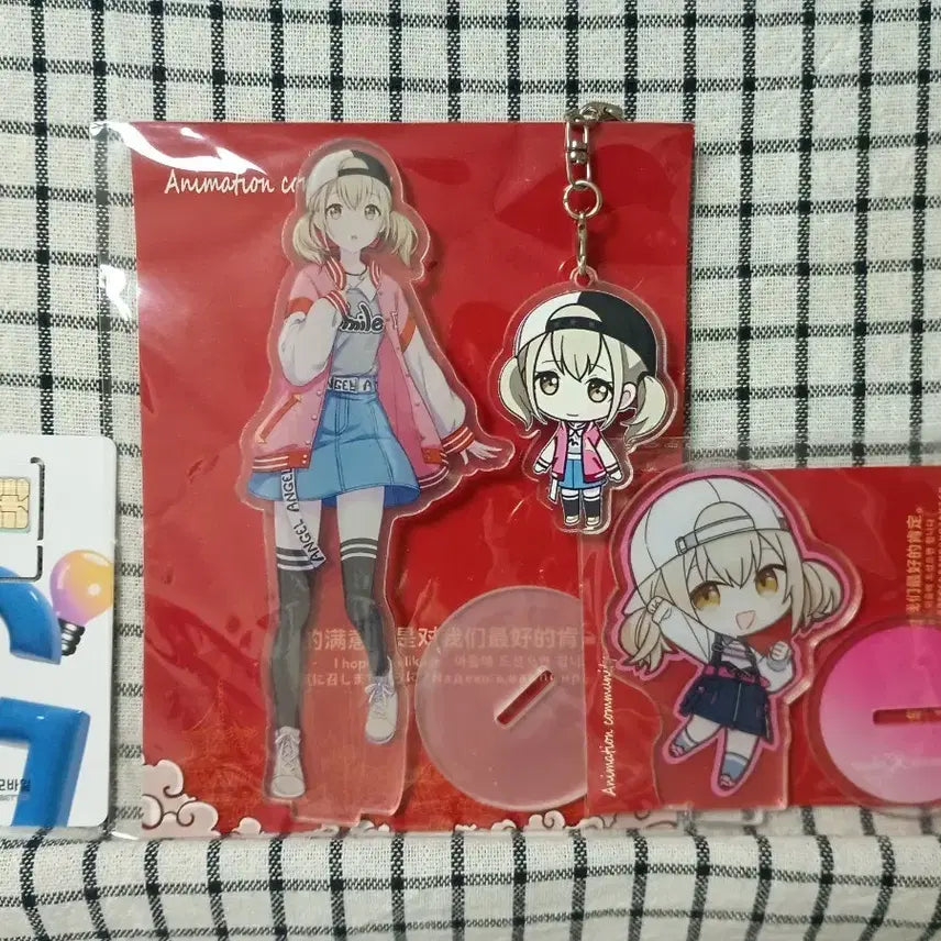 [BUNJANG] Project Sekai Azusawa Kohane Stand &amp; Keyring Set / 주말할인)증정)프세카 아즈사와 코하네 스탠드 키링 세트 정리