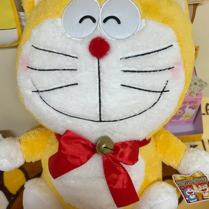 [BUNJANG] Yellow Doraemon Large Plush Doll (with Tag) / 노랑 도라에몽 대형 인형 노몽이 대형 판매 (택o)