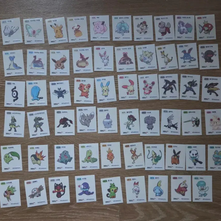 [BUNJANG] Pokemon Stickers Bundle Set (119 Types) / 포켓몬 띠부씰 119종 일괄 판매