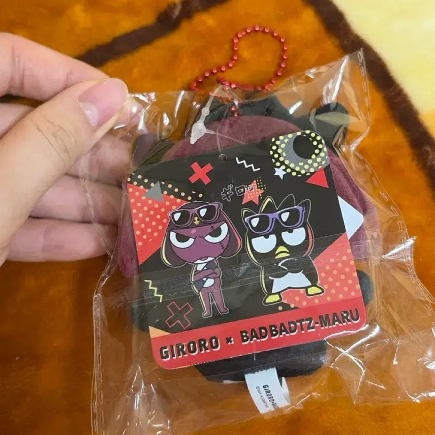[BUNJANG] Keroro Sanrio Collaboration Giroro X Badtz-Maru Plush Keychain / 케로로 산리오 콜라보 기로로 X 배드바츠마루 인형키링 (택o)