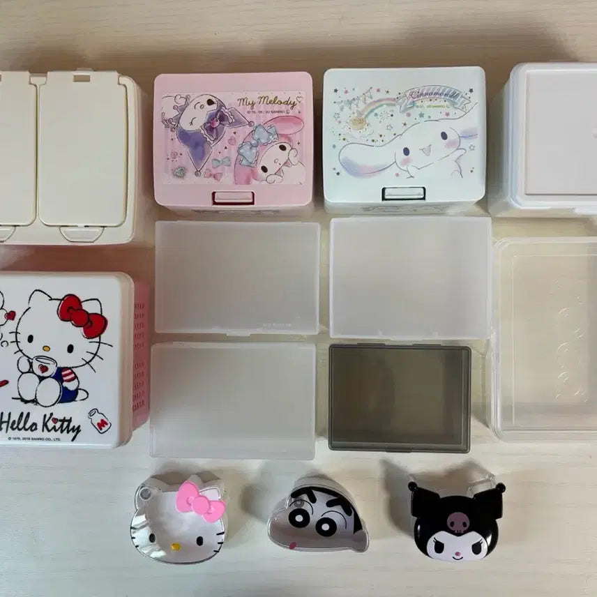 [BUNJANG] Sanrio Clip Art Box Photocard Holder / 포장계 포카 원터치 무양용품 산리오 클립 아트박스 다이소 통 양도판매나눔
