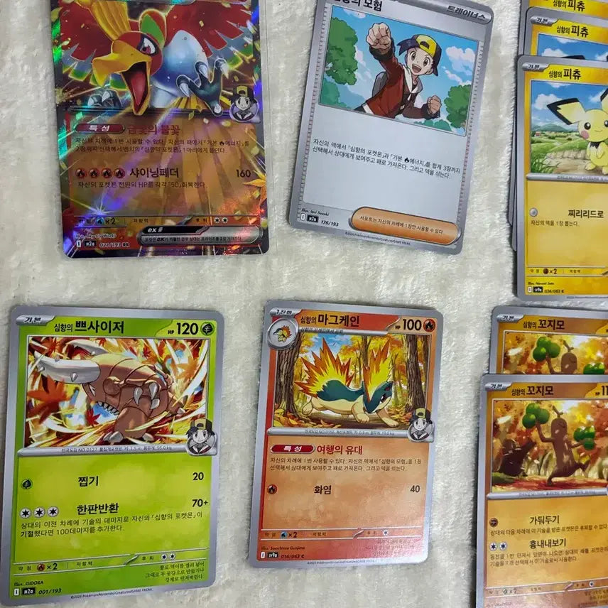 [BUNJANG] Pokemon Card Set - Various Pokemon including Lugia, Pichu, Magnezone, Ho-Oh / 포켓몬 카드 심향의 포켓몬들 (심향의 모험, 피츄, 마그케인, 칠색조,등