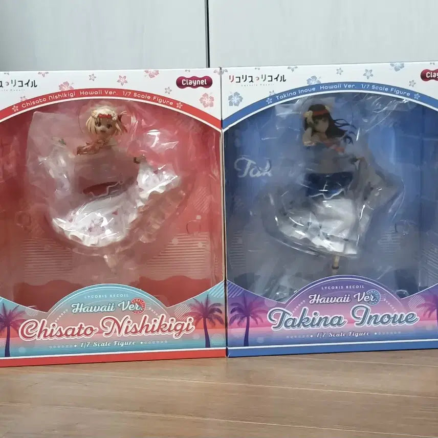 [BUNJANG] Claynel Lycoris Recoil Chisato &amp; Takina Hawaii Figure Bundle / 크레넬 리코리스 리코일 타키나 치사토 하와이 피규어 claynel