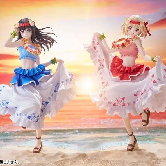 [BUNJANG] Claynel Lycoris Recoil Chisato &amp; Takina Hawaii Figure Bundle / 크레넬 리코리스 리코일 타키나 치사토 하와이 피규어 claynel