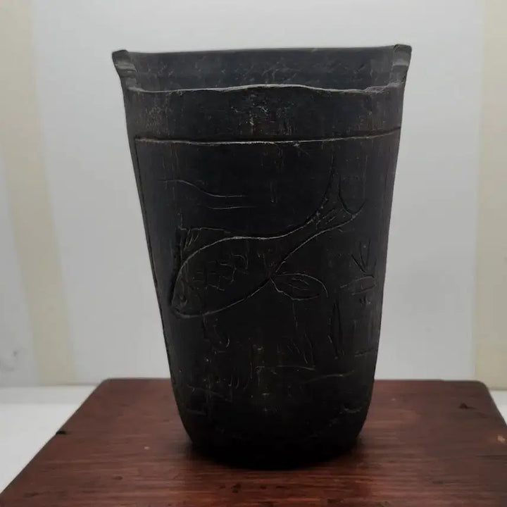 [BUNJANG] Joseon Dynasty Celadon Fish Pattern Earthenware Chopstick Holder / 조선말기~근대 / 질그릇 어문 토기 수저통 한점팝니다.
