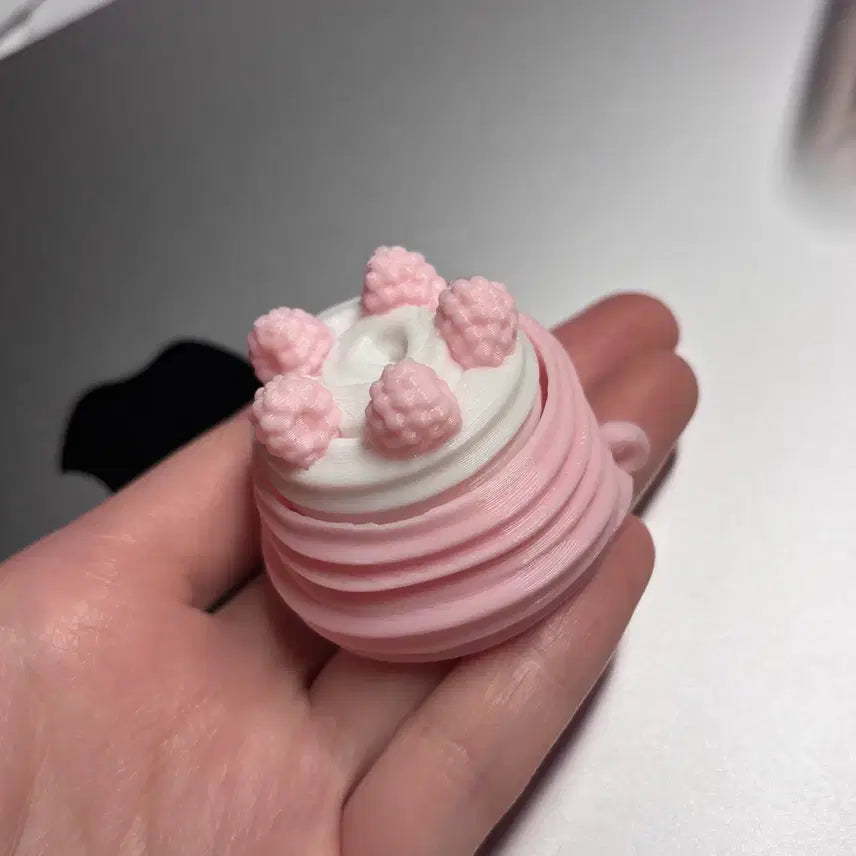 [BUNJANG] 3D Printed Strawberry Cream Cake Clicker / 3d프린트 딸기 생크림 케이크 클릭커