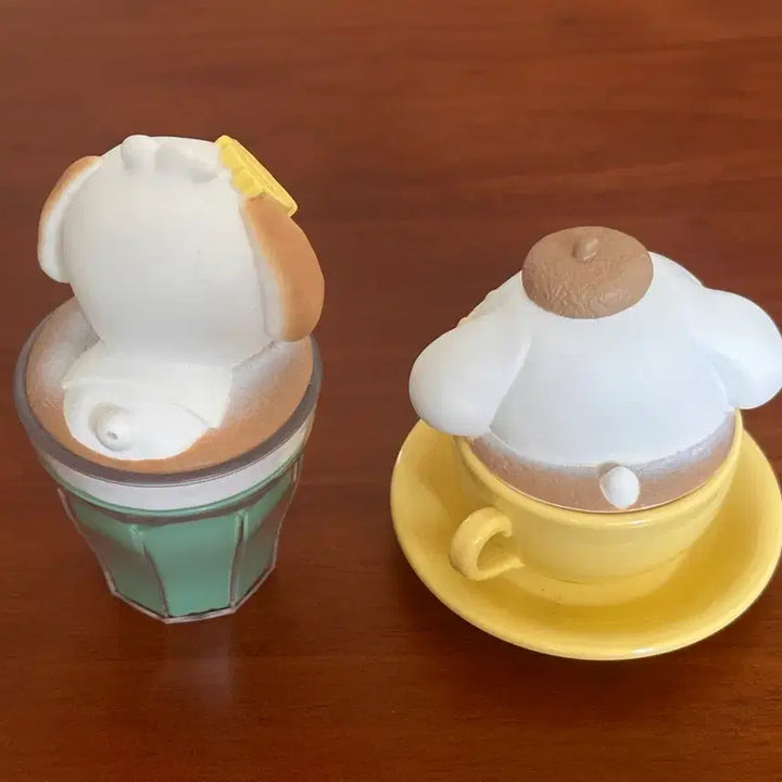 [BUNJANG] Sanrio Latte Art Figures Bundle Set - Pochacco, Pompompurin / [일괄]산리오 라떼아트 피규어 포챠코, 폼폼푸린