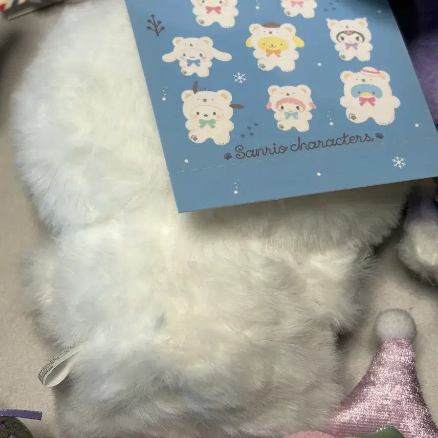 [BUNJANG] Kuromi Fuwa Fuwa Snow Bear Mascot / 쿠로미 후와후와 스노우 쿠마 마스코트