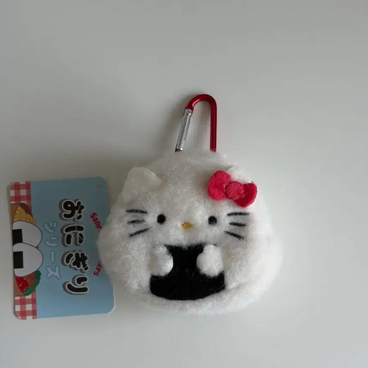 [BUNJANG] Onigiri Hello Kitty Carabiner Mini Pouch / 헬로키티 오니기리 삼각김밥 주먹밥 키링 (카라비너 미니 파우치)