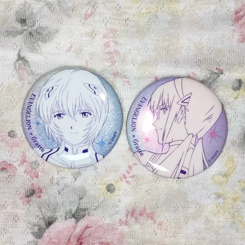 [BUNJANG] Evangelion Gratte Animate Can Badge Set - Rei Ayanami, Mari Makinami / 에반게리온 Gratte 애니메이트 캔뱃지 레이 마리 일괄
