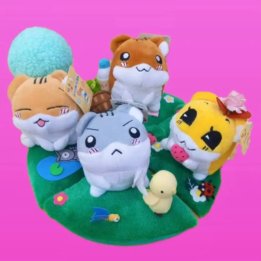 [BUNJANG] Hamster Club Pond Sculpture Dolls (Set of 4) / [레어]햄스터클럽 연못 조각인형 4종