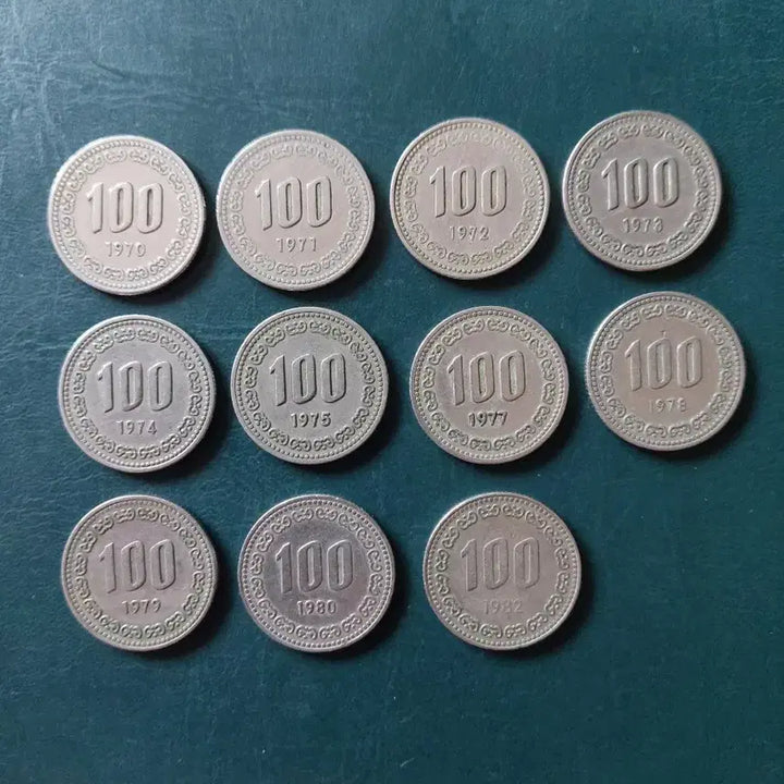 [BUNJANG] 100 Won Coin Set (1970-1982) / 100원 주화 1970-1982년