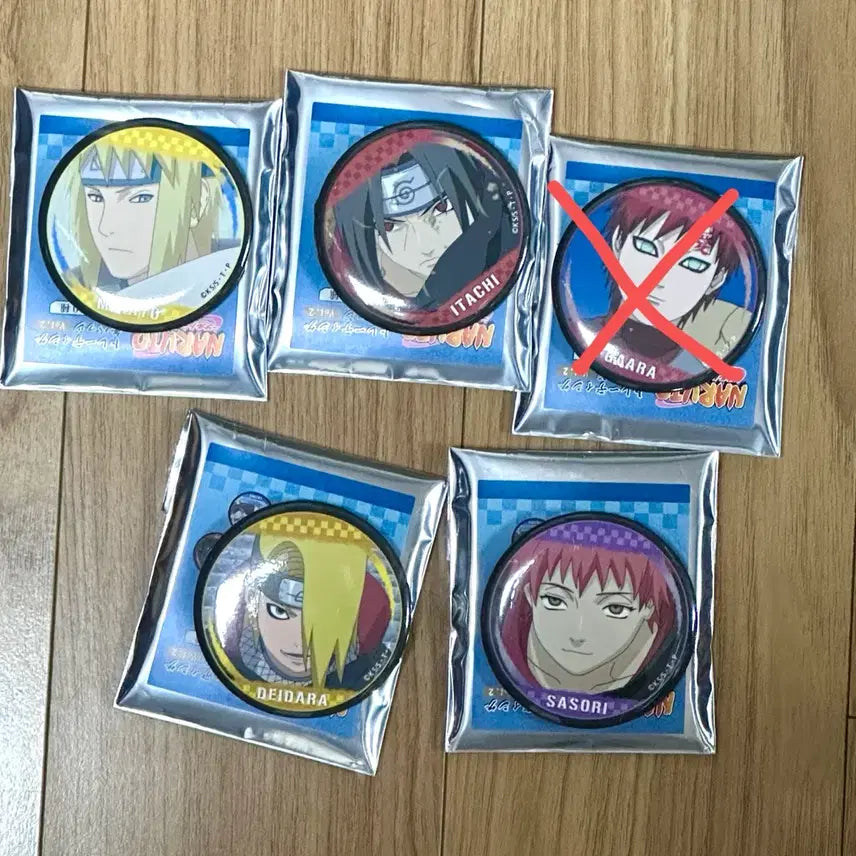 [BUNJANG] Naruto Book Cover Set &amp; Badge Set / 나루토 북커버4종 이타치 미나토 데이다라 사소리 뱃지