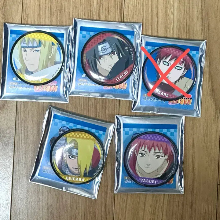 [BUNJANG] Naruto Book Cover Set &amp; Badge Set / 나루토 북커버4종 이타치 미나토 데이다라 사소리 뱃지