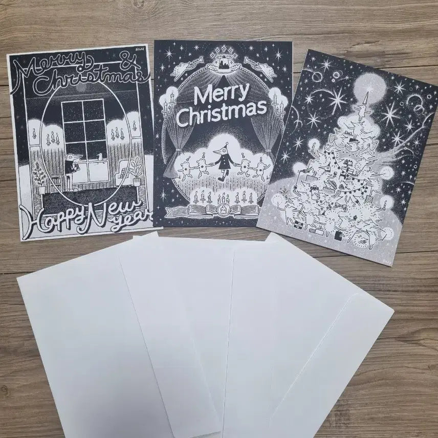 [BUNJANG] Silky Artist Christmas Card Set / 실키 작가 크리스마스 카드