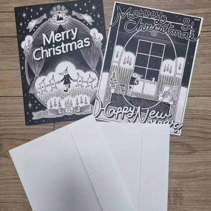 [BUNJANG] Silky Artist Christmas Card Set / 실키 작가 크리스마스 카드
