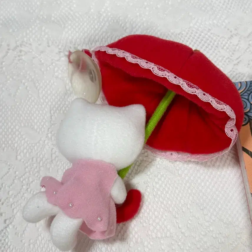 [BUNJANG] Sanrio Classic Hello Kitty Umbrella Kitty Rare Pink Keyring / 산리오 고전 헬로키티 우산키티 레어 핑크 키링