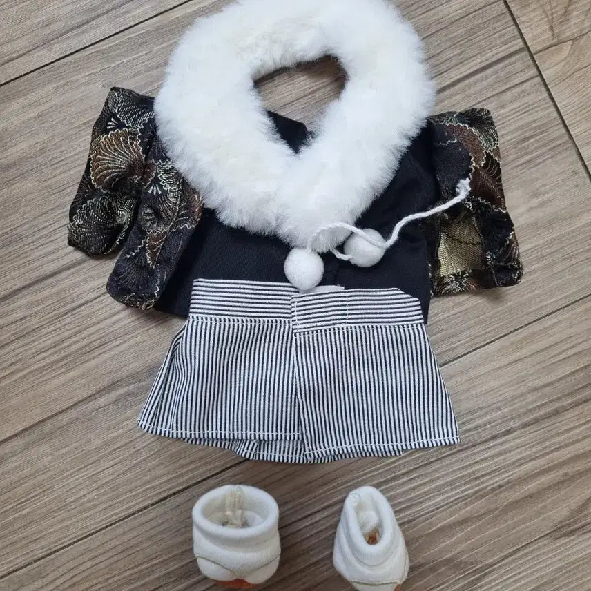 [BUNJANG] Puppy Closet 20cm Kimono Black / 퍼피옷장 솜인형옷 20cm 기모노 블랙